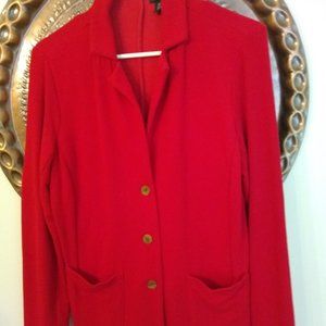 Red Knit Tahari Jacket